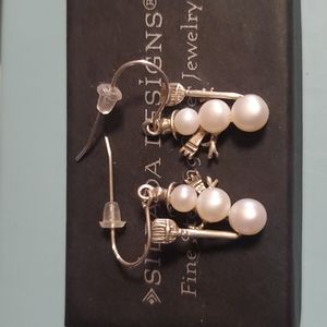 Silpada Sterling Silver Snowman Earrings